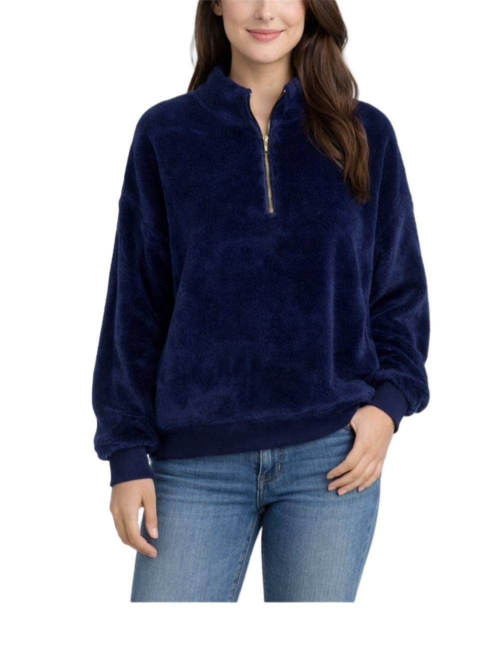 old navy Blue Fleece Pullover sweater
